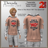 Threads Hoodie Set [2cute] Whats This Word No...