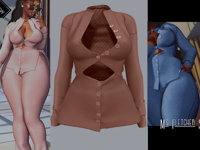 {ABC} Ms Fletcher Top Ribbed Brown