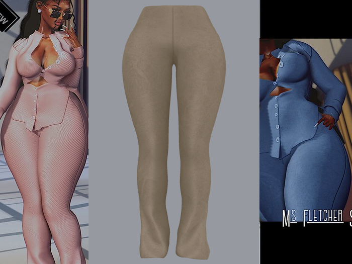 {ABC} Ms Fletcher Pants Suede Pea