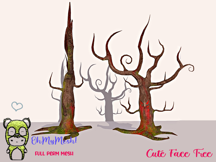 OhMyMesh! Cute Face Tree  - Full Perm Mesh