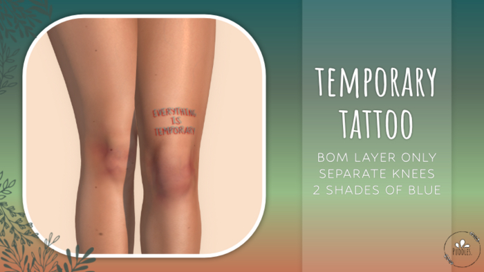 Puddles. Temporary Tattoo (Bom)