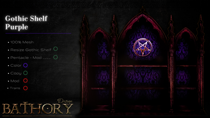 .:Bathory:.Gothic Shelf Purple (wear)