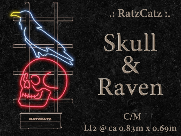 .: RatzCatz :. Neon Sign *Skull & Raven*
