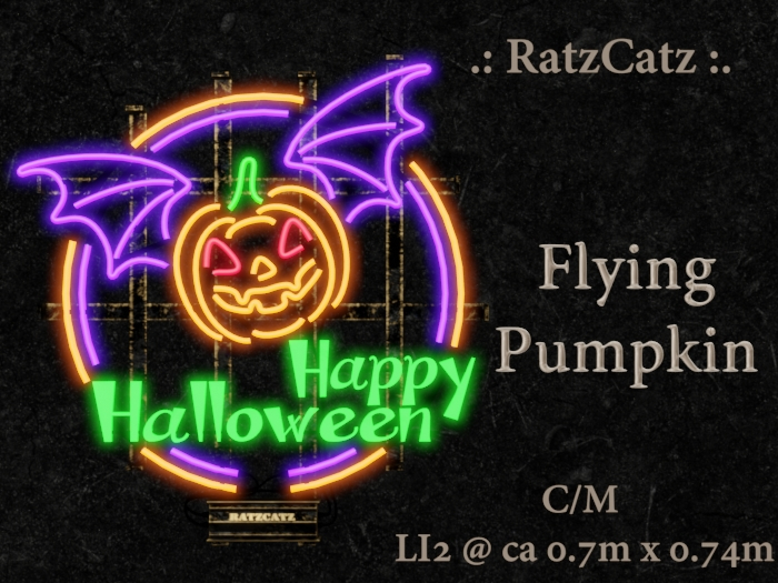 .: RatzCatz :. Halloween Neons *Flying Pumpkin*