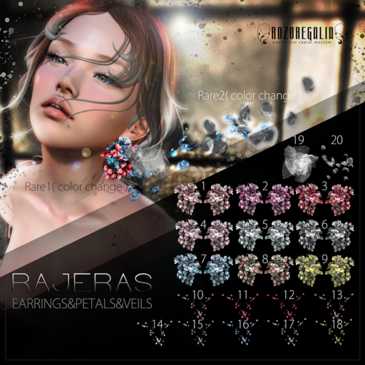 21.[rez me!]ROZOREGALIA - RAJERAS - EARRINGS - RARE