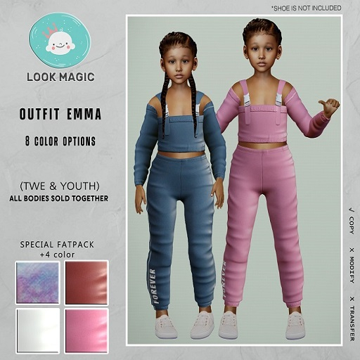 [Look Magic] Outfit Emma black_TWE / YOUTH (add )