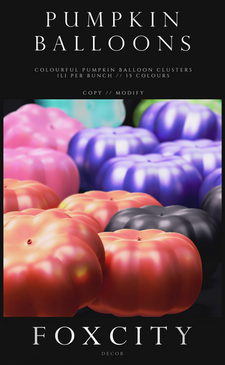 FOXCITY. Pumpkin Balloon Cluster (Fatpack)