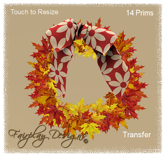 Fall Leaves Gold Autumn Wreath Pkgd