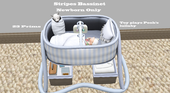 Stripes Bassinet (Zooby Animesh Newborn Only)