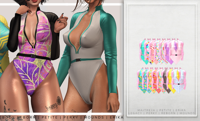 [Aleutia] Keshi Wetsuit -  Geo Patterns