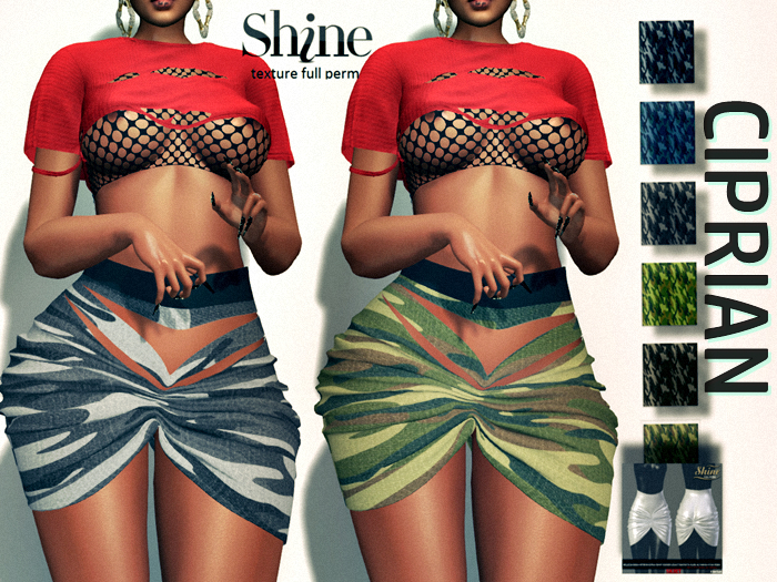 AJ  [SHINE FULL PERM] SKIRT CIPRIAN _TEXTURE FULL PERM