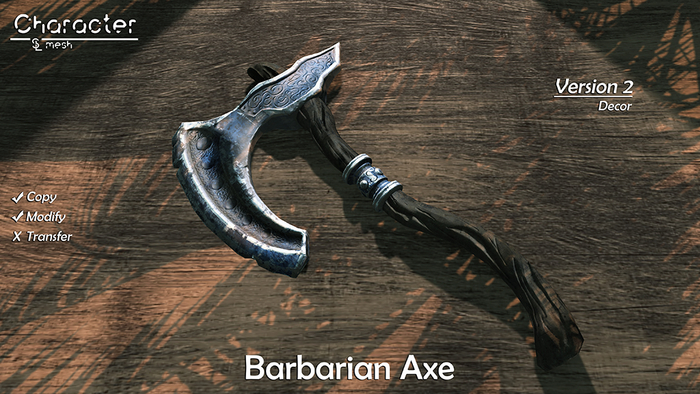 [CHARACTER] Barbarian Axe V.2