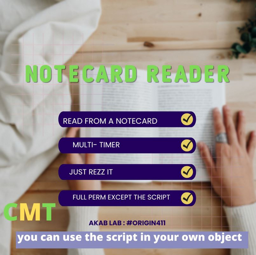 NOTE CARD READER, ready to use