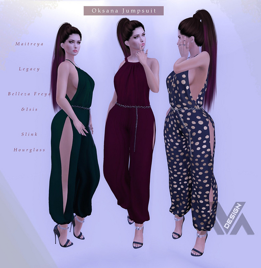 Ava Design//Oksana Jumpsuit With Chain!
