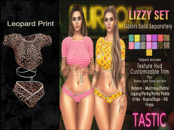 Tastic-Lizzy Set Leopard Print