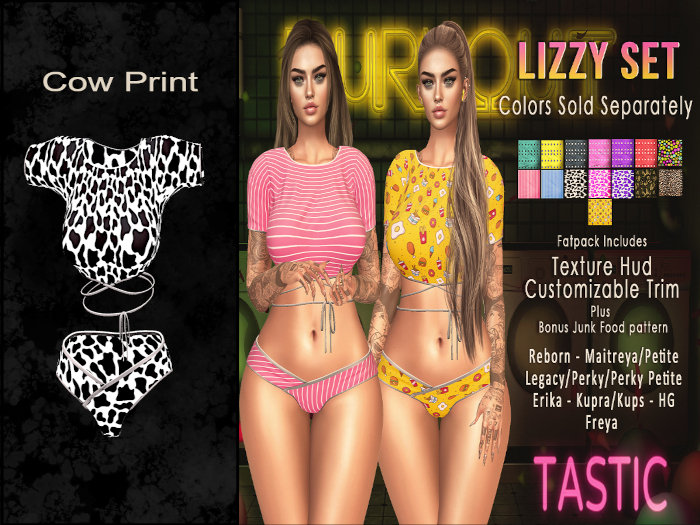 Tastic-Lizzy Set Cow Print