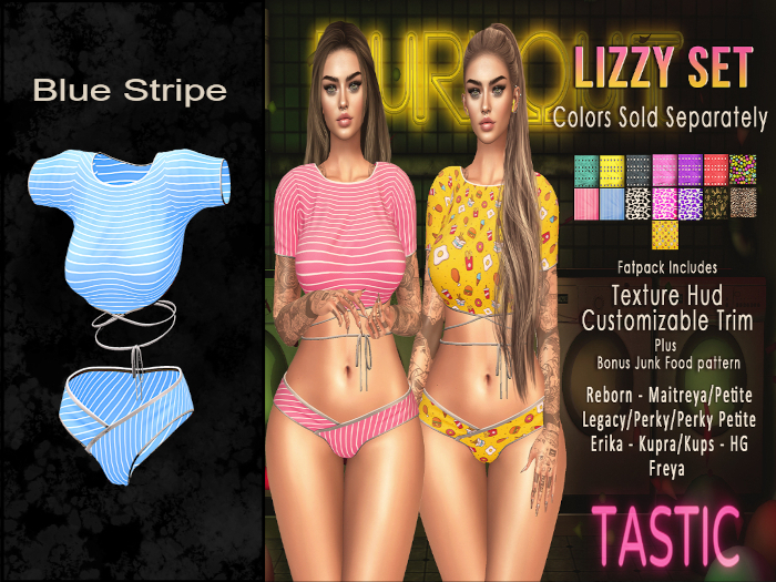 Tastic-Lizzy Set Blue Stripe