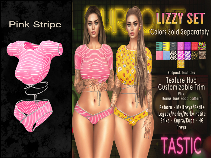Tastic-Lizzy Set Pink Stripe