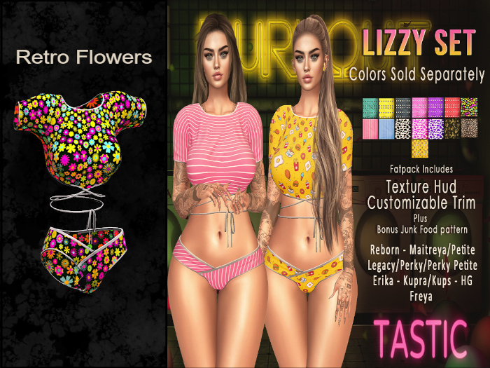 Tastic-Lizzy Set Retro Flowers