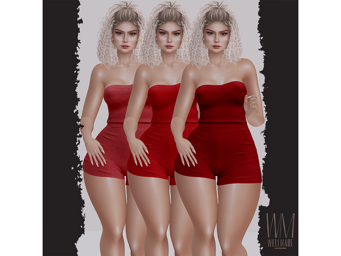 [WellMade] Naiomi Romper Reds