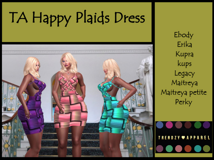 TA Happy Plaids Dress