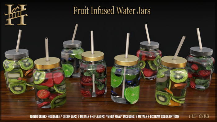 Chef Hill. Fruit Infused Water Jars Mega.Meal