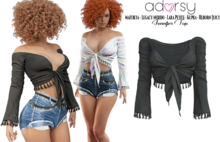 adorsy - Jennifer Top Black - Maitreya/Legacy-Nerido/Lara Petite/Kupra/Reborn-Juicy