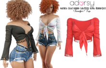 adorsy - Jennifer Top Red - Maitreya/Legacy-Nerido/Lara Petite/Kupra/Reborn-Juicy