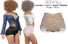 adorsy - Jennifer Shorts Brown - Maitreya/Legacy-Nerido/Lara Petite/Kupra/Reborn-Juicy