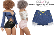 adorsy - Jennifer Shorts Blue - Maitreya/Legacy-Nerido/Lara Petite/Kupra/Reborn-Juicy