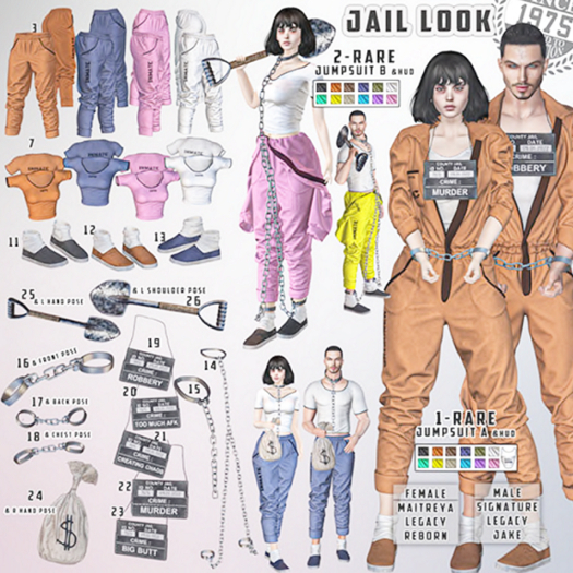 01.[Since1975] Jail Look- A Jumpsuit / Signature RARE