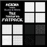 *6KW* FULL PERM Seamless Black & White Tile Textures FATPACK