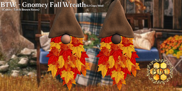 BTW - Gnomey Fall Wreath Set (ADD TO UNPACK)