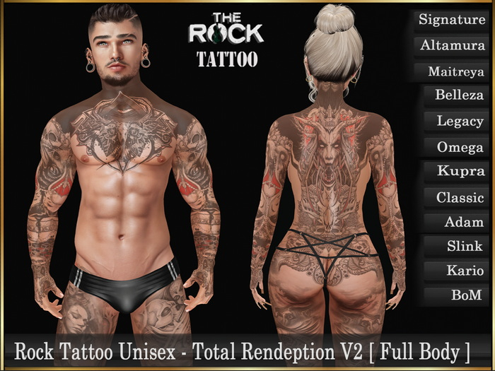 Rock Tattoo Unisex - Total Rendeption V2 [ Full Body ]