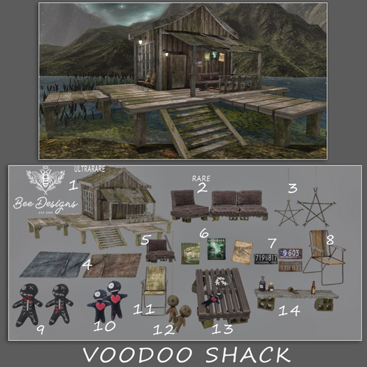 10 Bee Designs Voodoo Shack