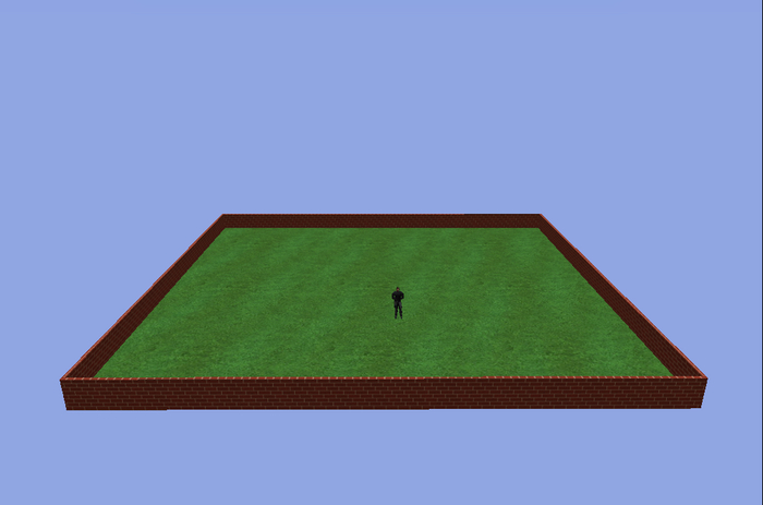 Simple Platform Red Brick on Grass