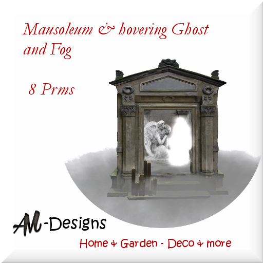 Mausoleum & hovering Ghost - 8 Prms