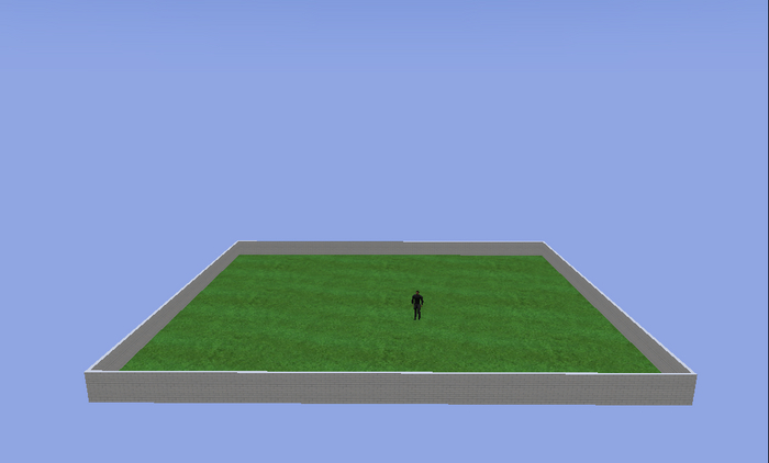 Simple Platform White Brick on Grass