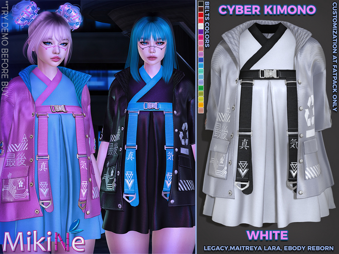 -MikiNe- Cyber Kimono-White