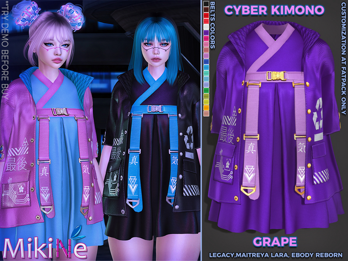 -MikiNe- Cyber Kimono-Grape