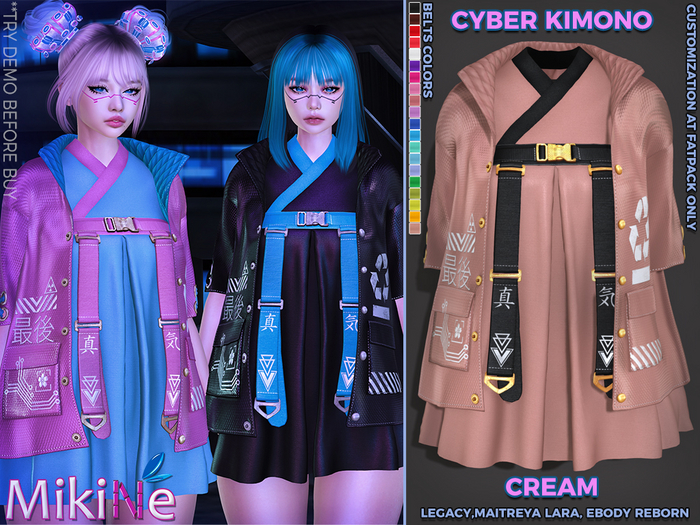 -MikiNe- Cyber Kimono-Cream