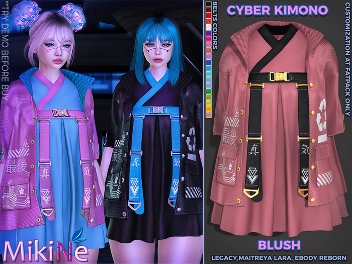 -MikiNe- Cyber Kimono-Blush