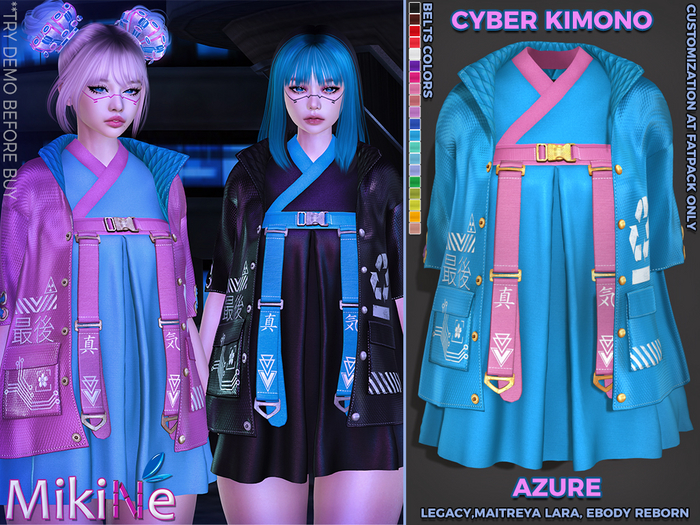 -MikiNe- Cyber Kimono-Azure