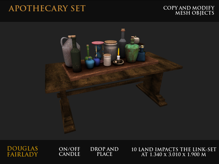 Apothecary set - 10 LI - Copy-Mod Mesh