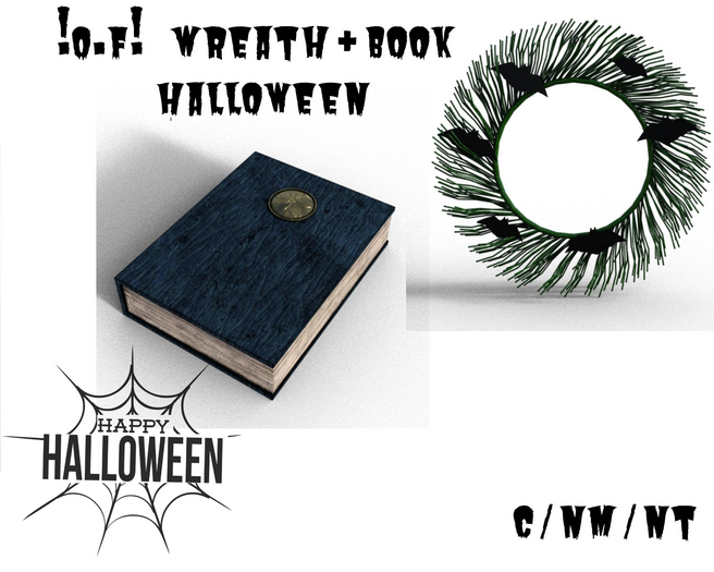 !O.F! Wreath & Book Halloween