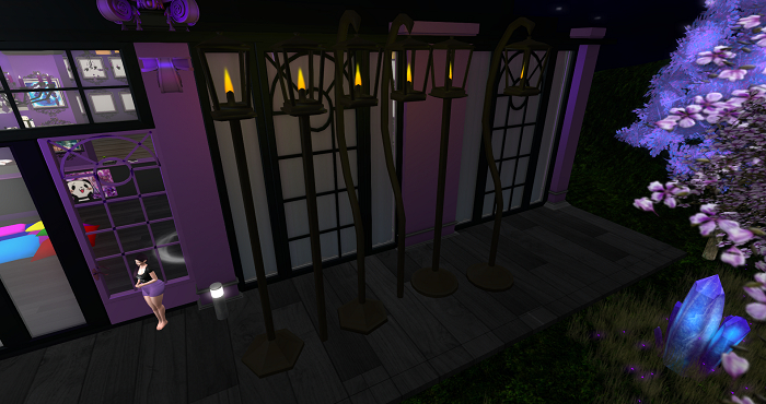 Black Lamp Post Set