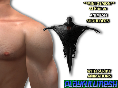 Second Life Marketplace - **Animesh Shoulder Mini Demon*PlayFullMesh