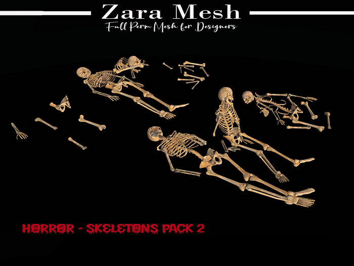 ZM - Horror - Skeletons Pack 2 - FULL PERM MESH