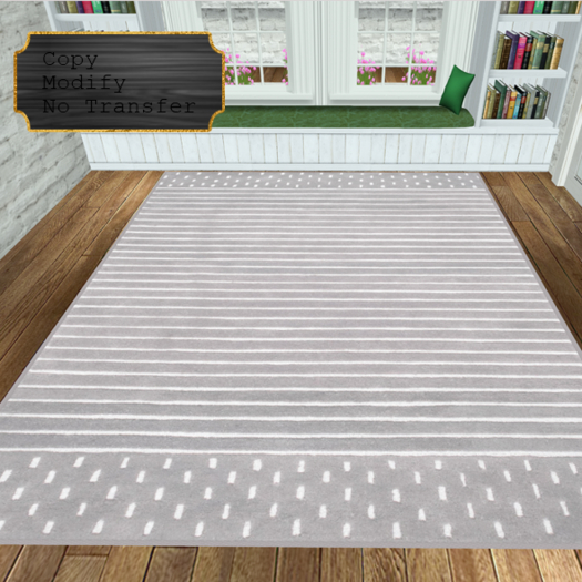 Awning Stripes Rug-Grey