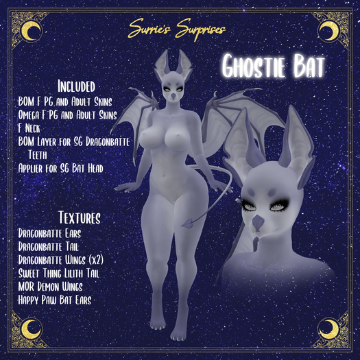 ~S.S.~ Lavender F Ghostie Bat Omega Mod BOX